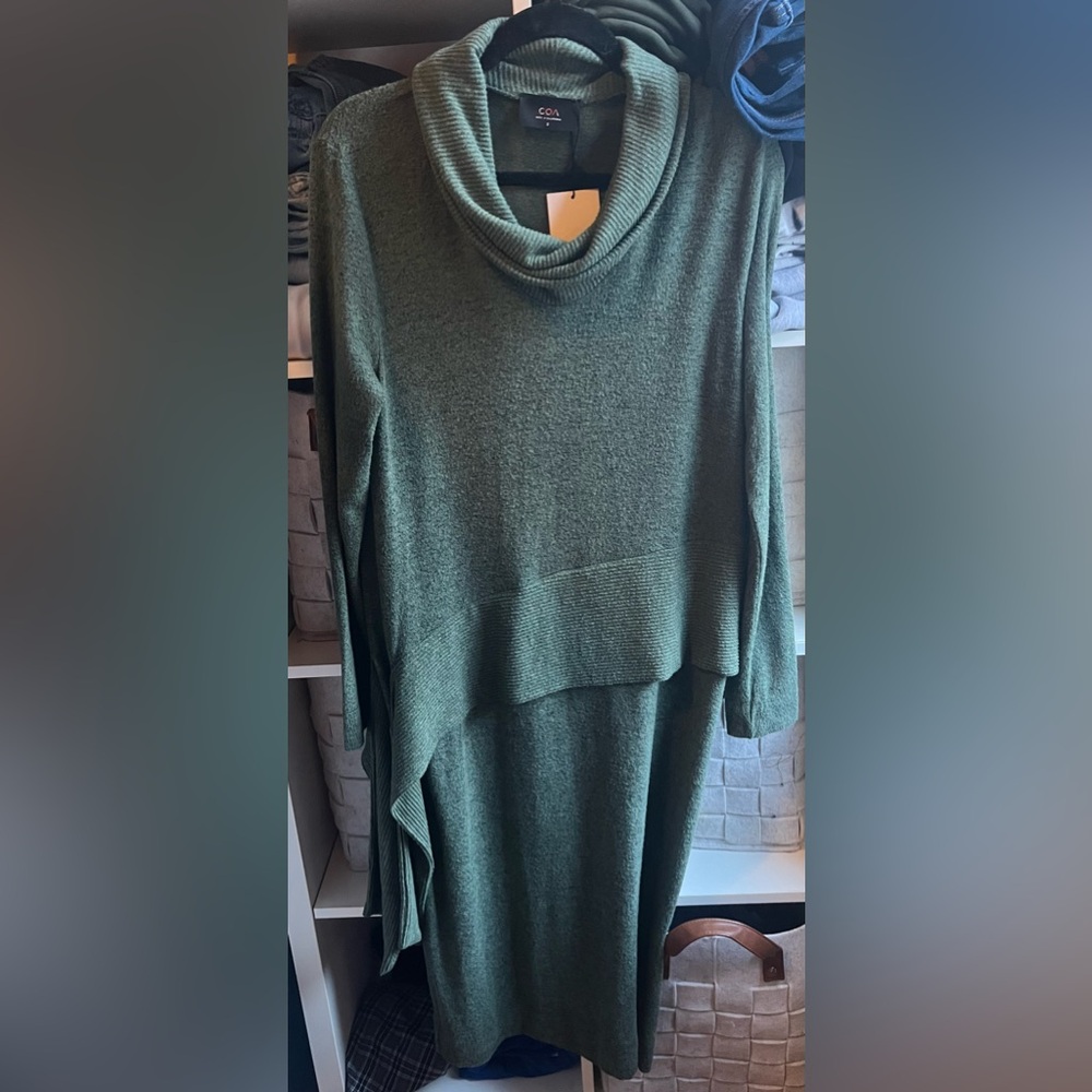 COA Olive Cowl Neck Sweater